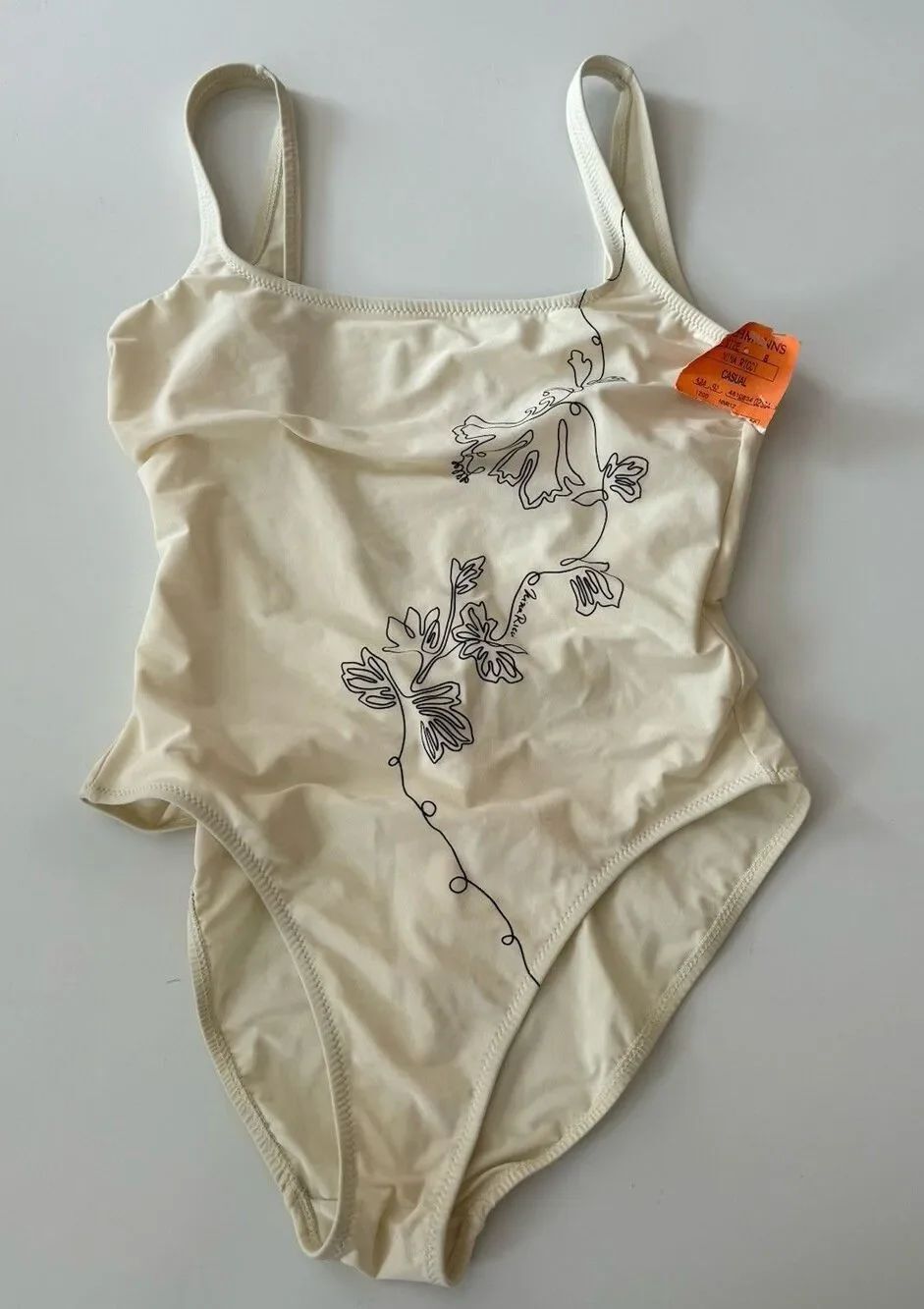 NINA RICCI Women’s Swimsuit Sz 42 One-Piece Abstract Floral Designer Brand New